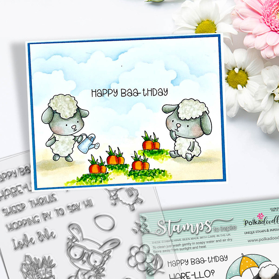 Spring Showers clear craft stamps 4 x 6"