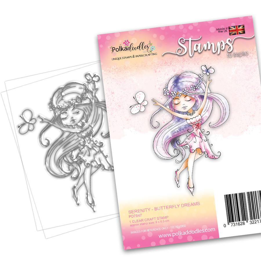 SERENITY Butterfly Dream - CLEAR POLYMER STAMP (PD7847)