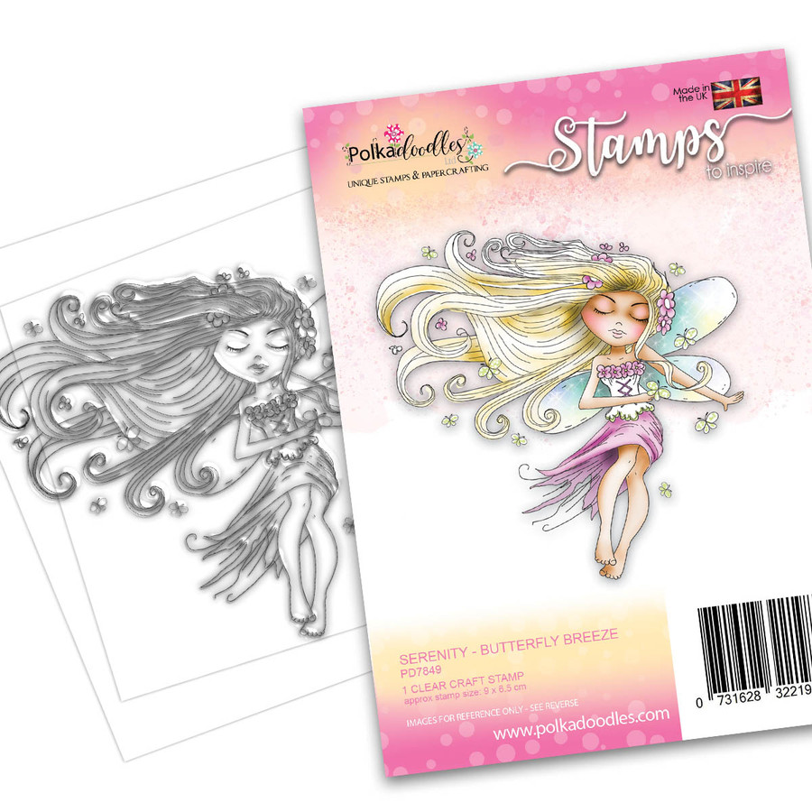 SERENITY Butterfly Breeze - CLEAR POLYMER STAMP (PD7849)