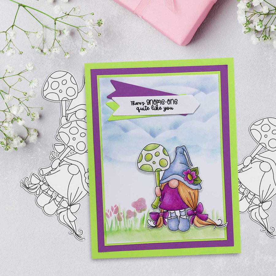 DLPD8356B Gnometastic Just in Case - digital stamp printable download with free SVG DXF file