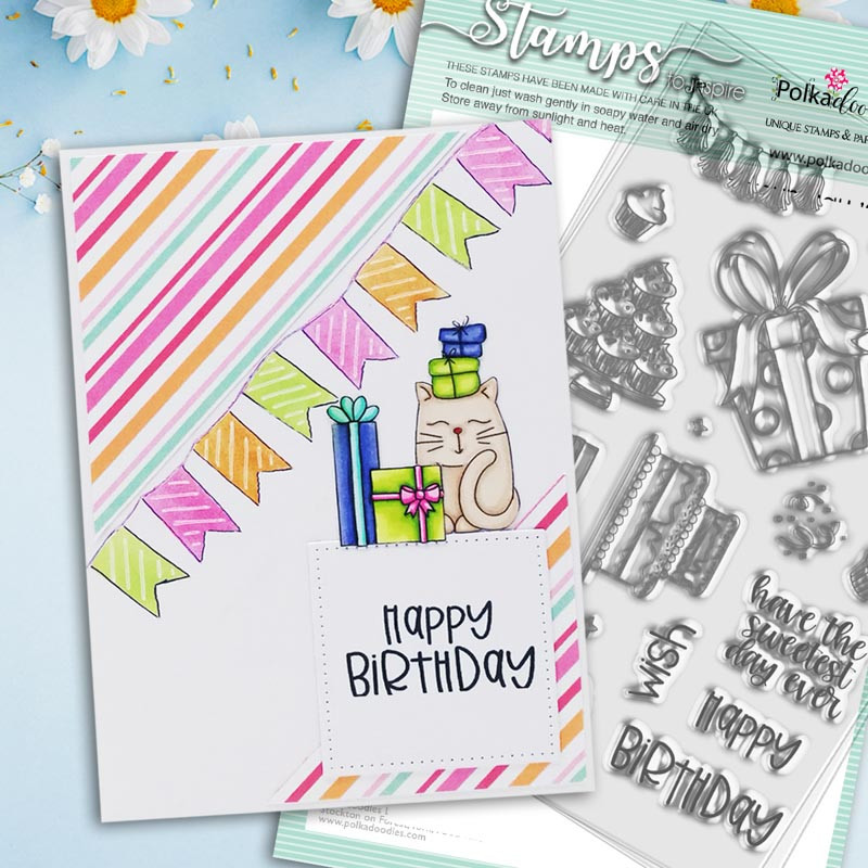 SWEET BIRTHDAY 4 x 6" Clear Stamp Set