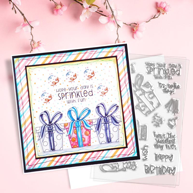 SWEET BIRTHDAY 4 x 6" Clear Stamp Set