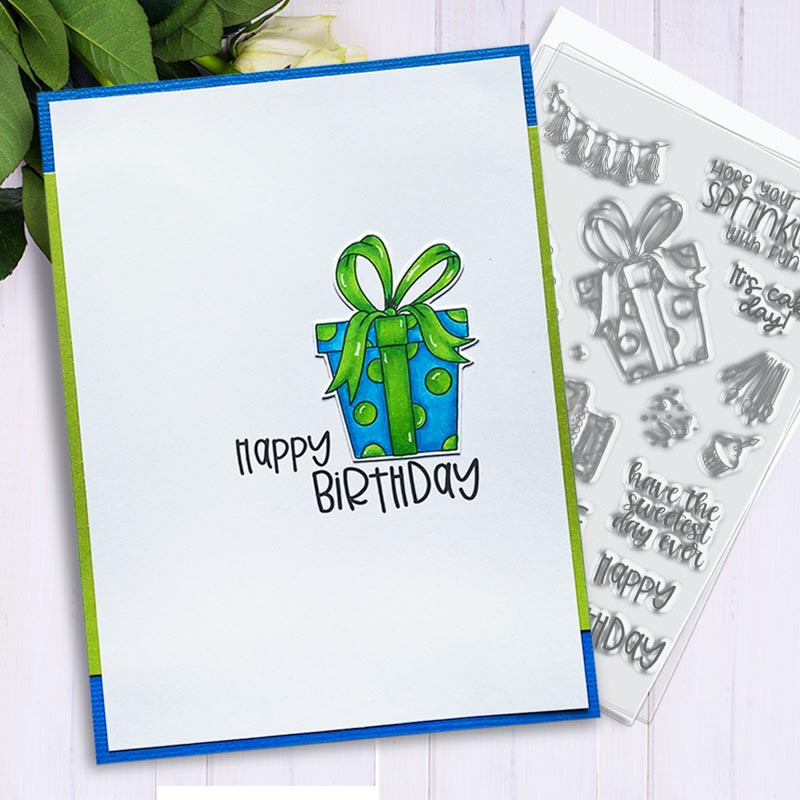 SWEET BIRTHDAY 4 x 6" Clear Stamp Set