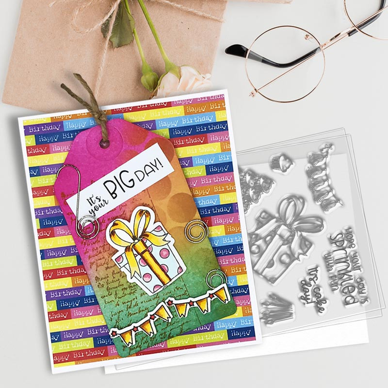 SWEET BIRTHDAY 4 x 6" Clear Stamp Set