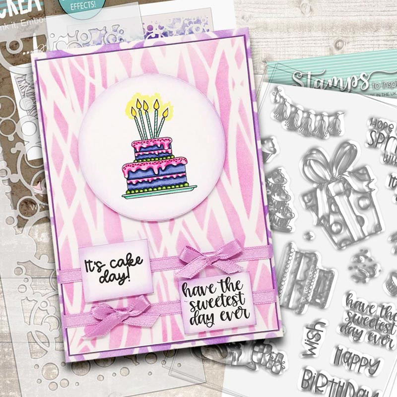 SWEET BIRTHDAY 4 x 6" Clear Stamp Set