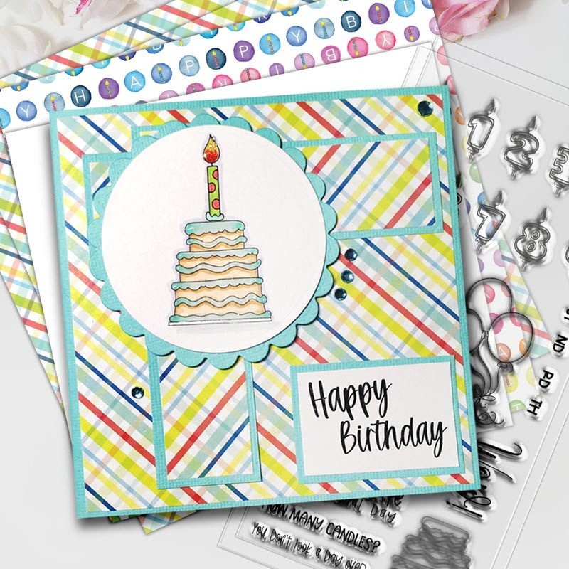 Birthday Celebrations DL/ 4 x 8" Clear Stamp Set