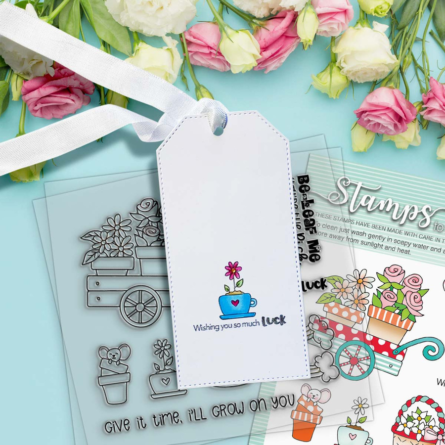 Grow on You Clear Stamp set for card making, crafting, scrapbooking.