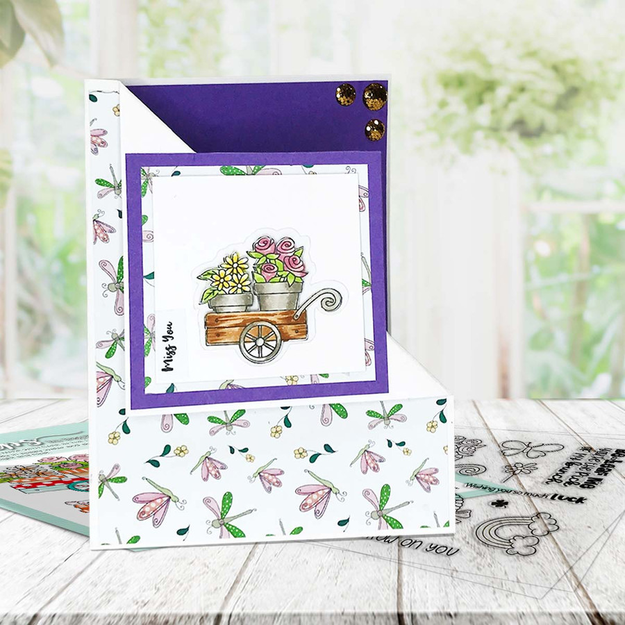 Grow on You Clear Stamp set for card making, crafting, scrapbooking.