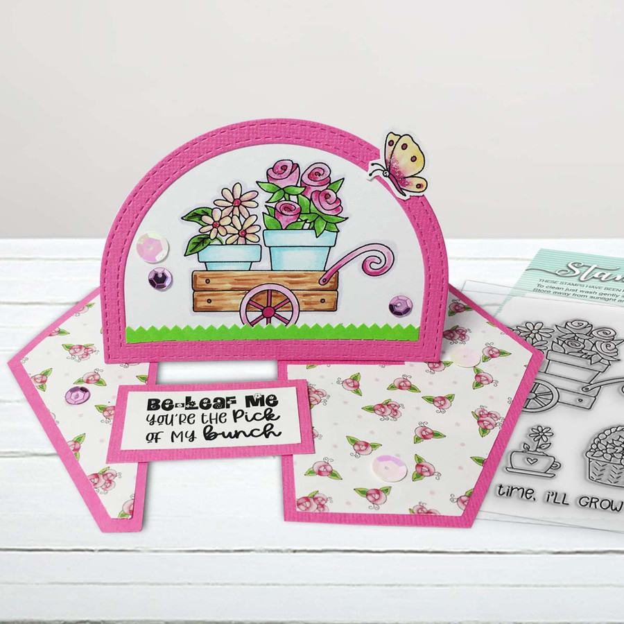 Grow on You Clear Stamp set for card making, crafting, scrapbooking.