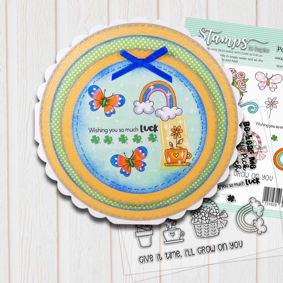 Grow on You Clear Stamp set for card making, crafting, scrapbooking.