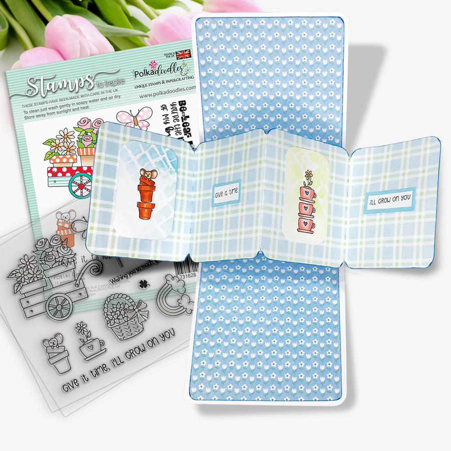 Grow on You Clear Stamp set for card making, crafting, scrapbooking.