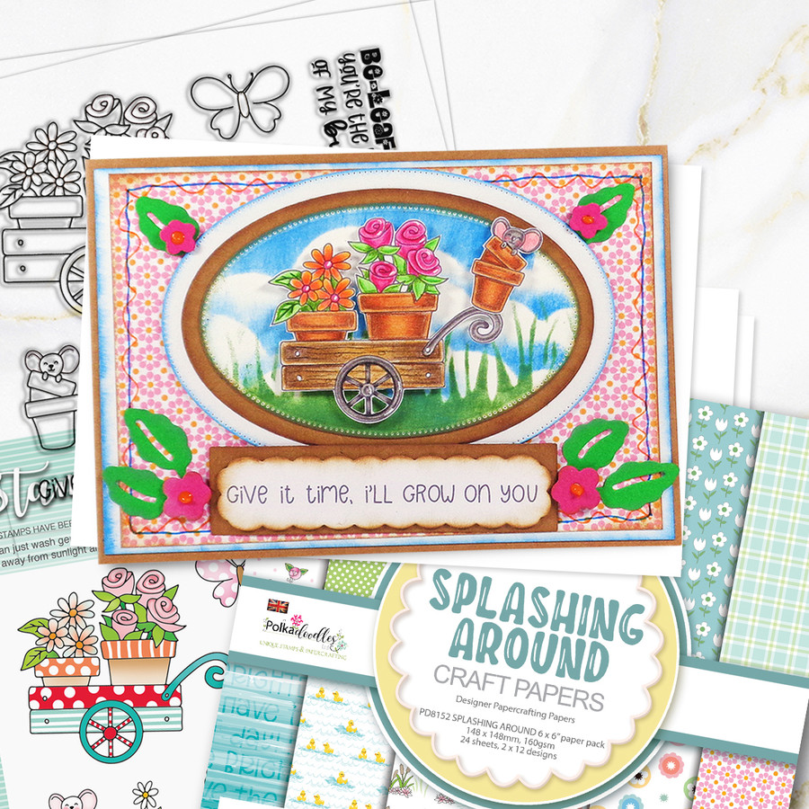 Grow on You Clear Stamp set for card making, crafting, scrapbooking.