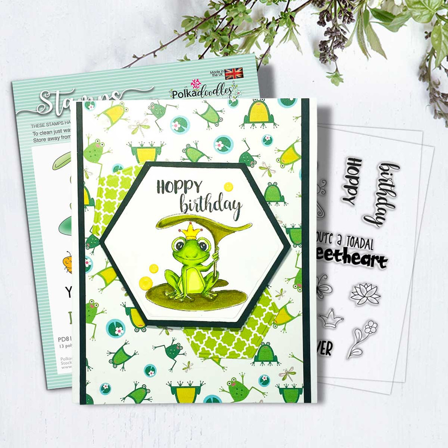 Toadal Sweetheart 4 x 4" stamp set