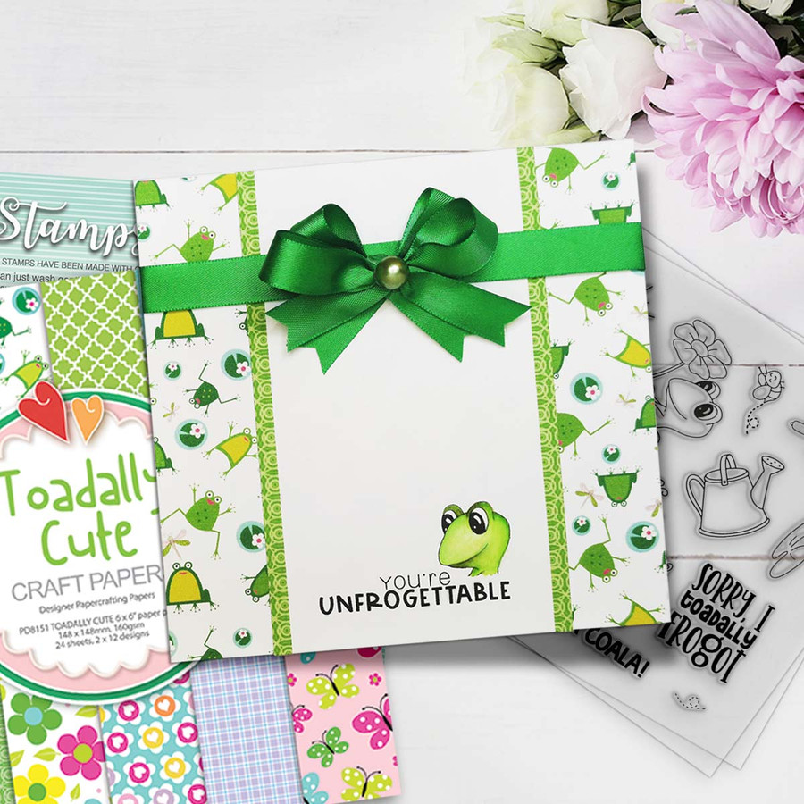 Unfrogettable 4 x 4" Clear Stamp Set