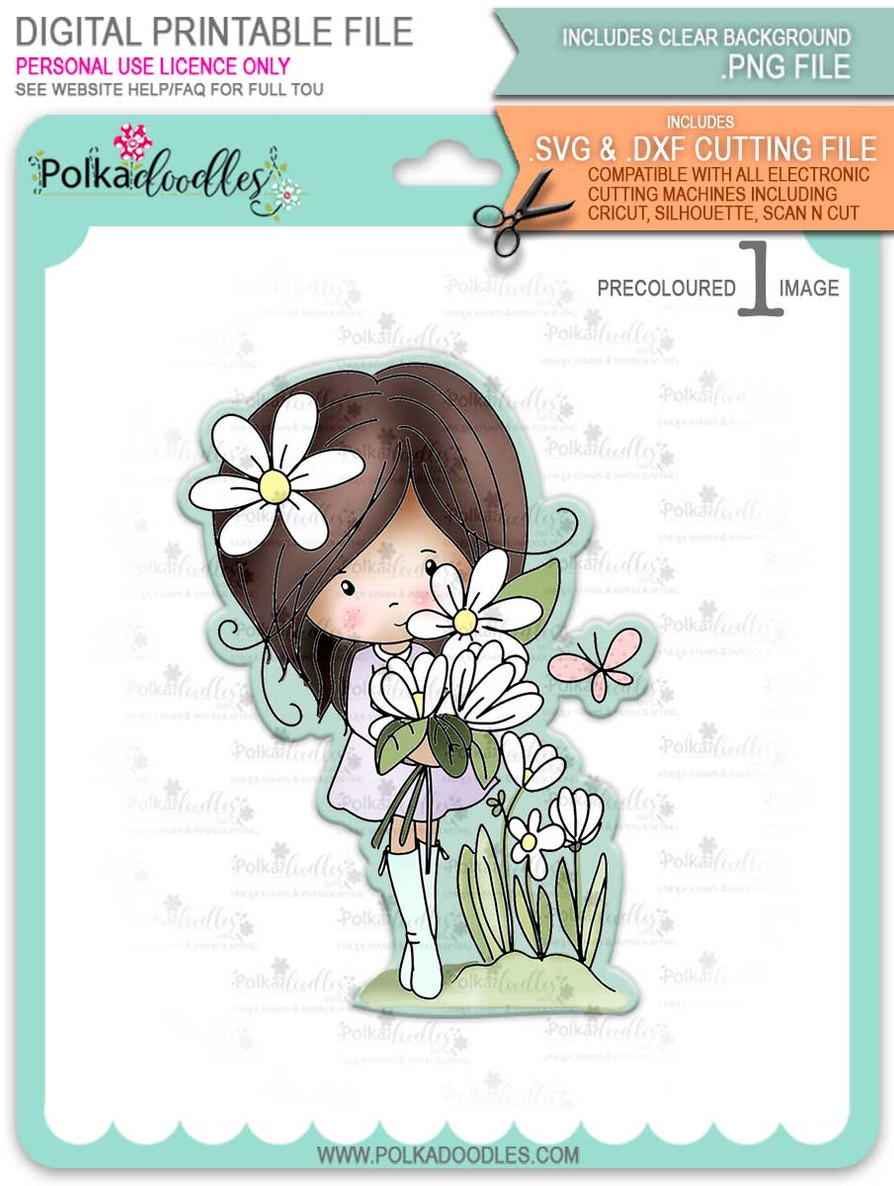 Summer Dreams Winnie (precolored light skintones)- printable downloads with free SVG /DXF files