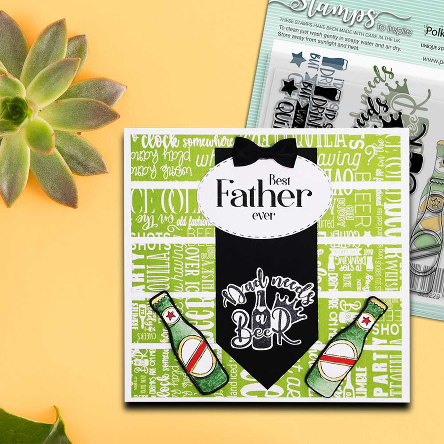 Greatest Guy card idea - men's themed 4 x 4" Stamp set