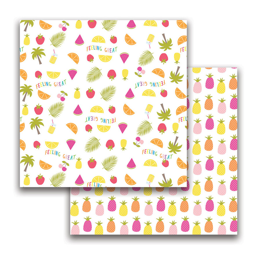 Tropical Fever - holiday/vacation party themed 6 x 6" papercrafting pack