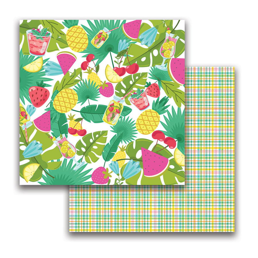 Tropical Fever - holiday/vacation party themed 6 x 6" papercrafting pack