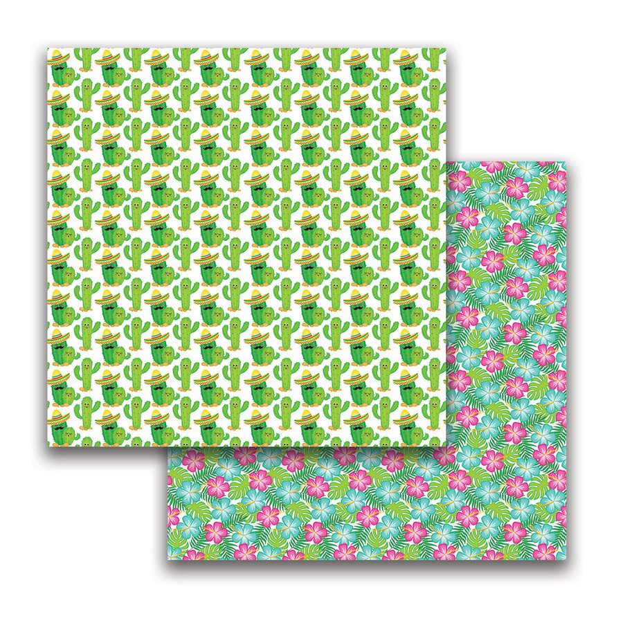 Tropical Fever - holiday/vacation party themed 6 x 6" papercrafting pack