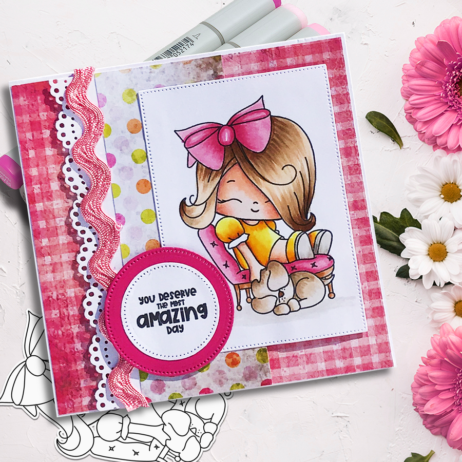 Doggy Tails - Honeypie (precolored deep skintones)- printable downloads with free SVG /DXF files