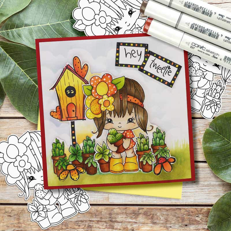 Just Lovely - Honeypie digital stamps - printable digital stamp craft download bundle