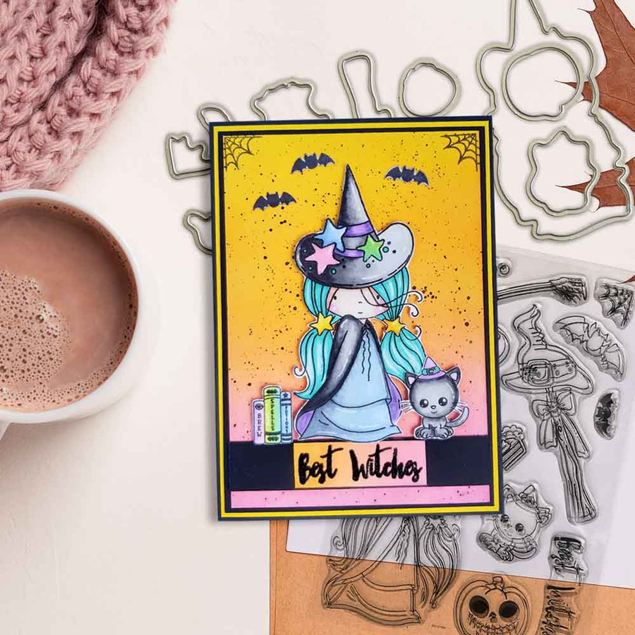 Grab your Broomstick 4 x 6" Matchables Stamp set