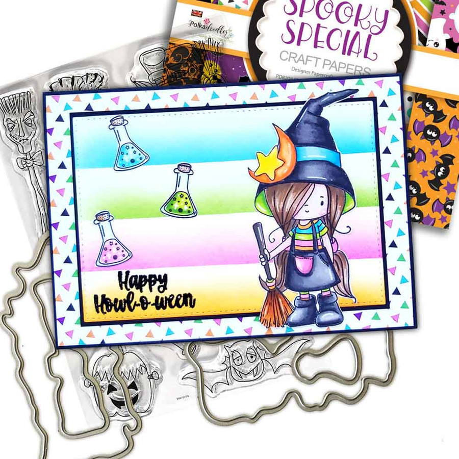 Happy Howl-o-ween 4 x 6" Stamp set - Matchables