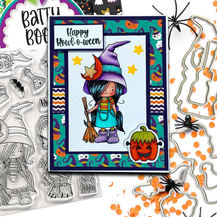 Happy Howl-o-ween 4 x 6" Stamp set - Matchables