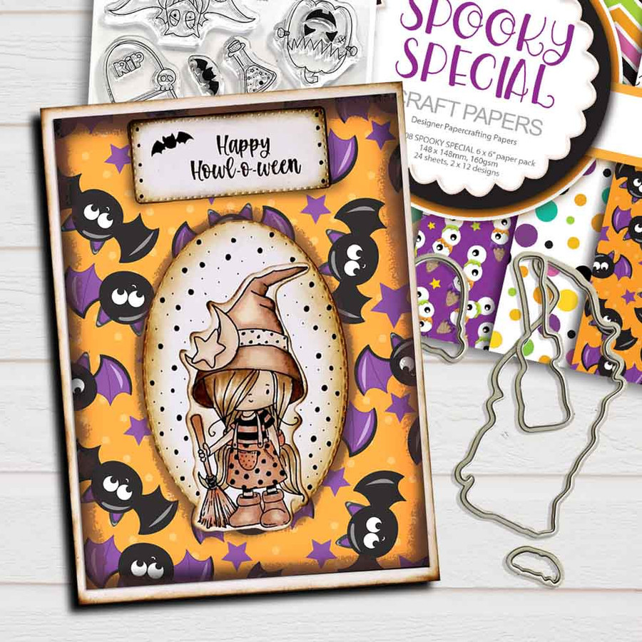 Happy Howl-o-ween 4 x 6" Stamp set - Matchables