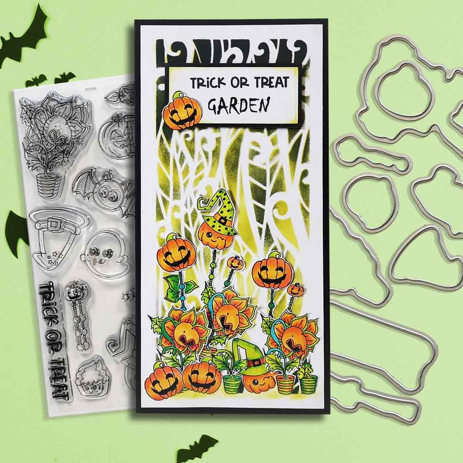 Scary Boo 4 x 6"/A6 clear photopolymer Stamp set - Matchables. Clear stamps for card making, crafts, scrapbooking