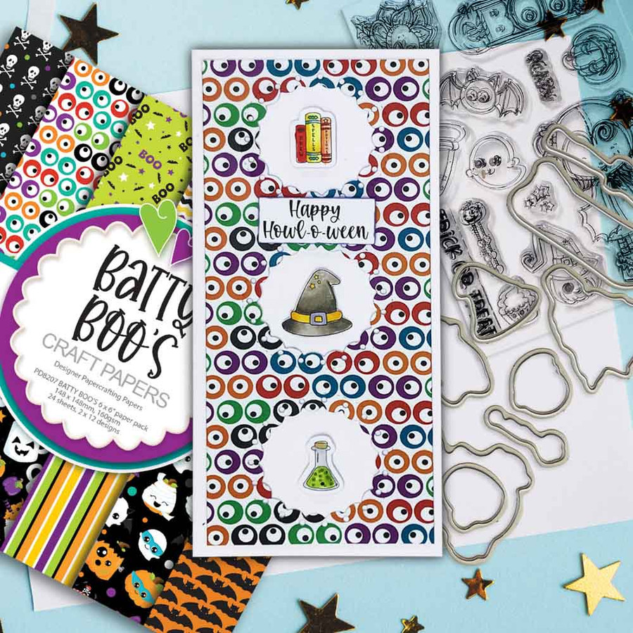 Scary Boo 4 x 6" Stamp set - Matchables