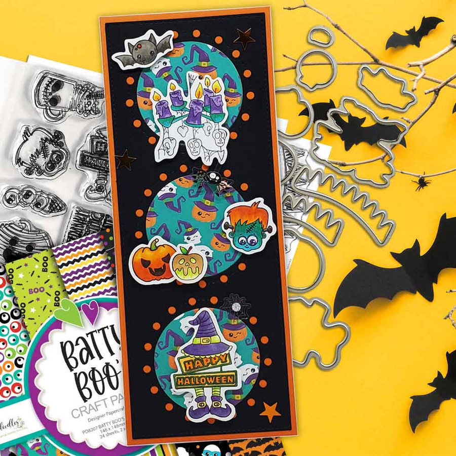 Fangtastic Matchables outline cutting die set for card making, crafts, scrapbooking