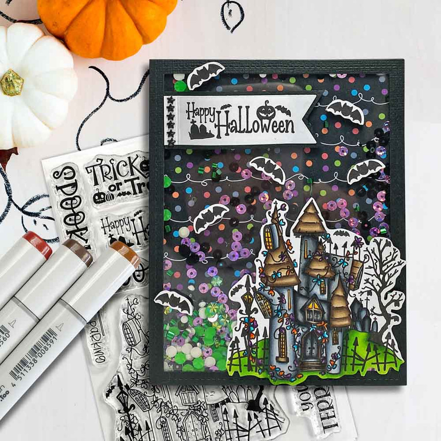 Hocus Pocus Halloween 4 x 6"/A6 clear Stamp set. Clear stamps for card making, crafts, scrapbooking