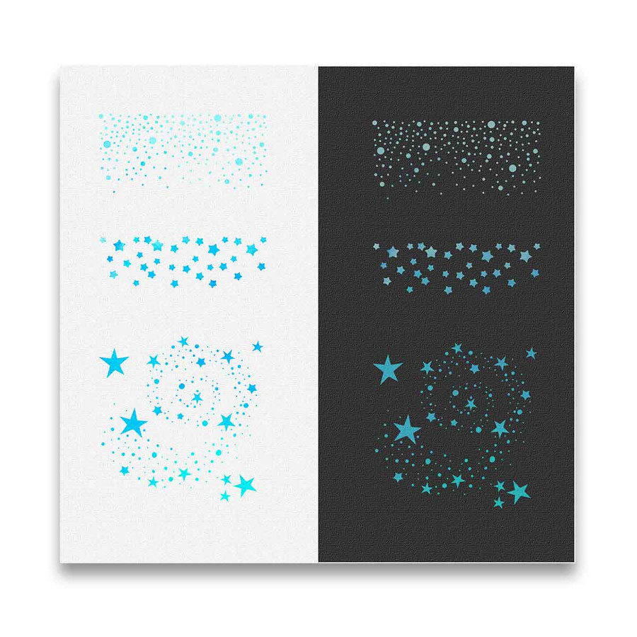 Starry Nights stencil 4x 8"