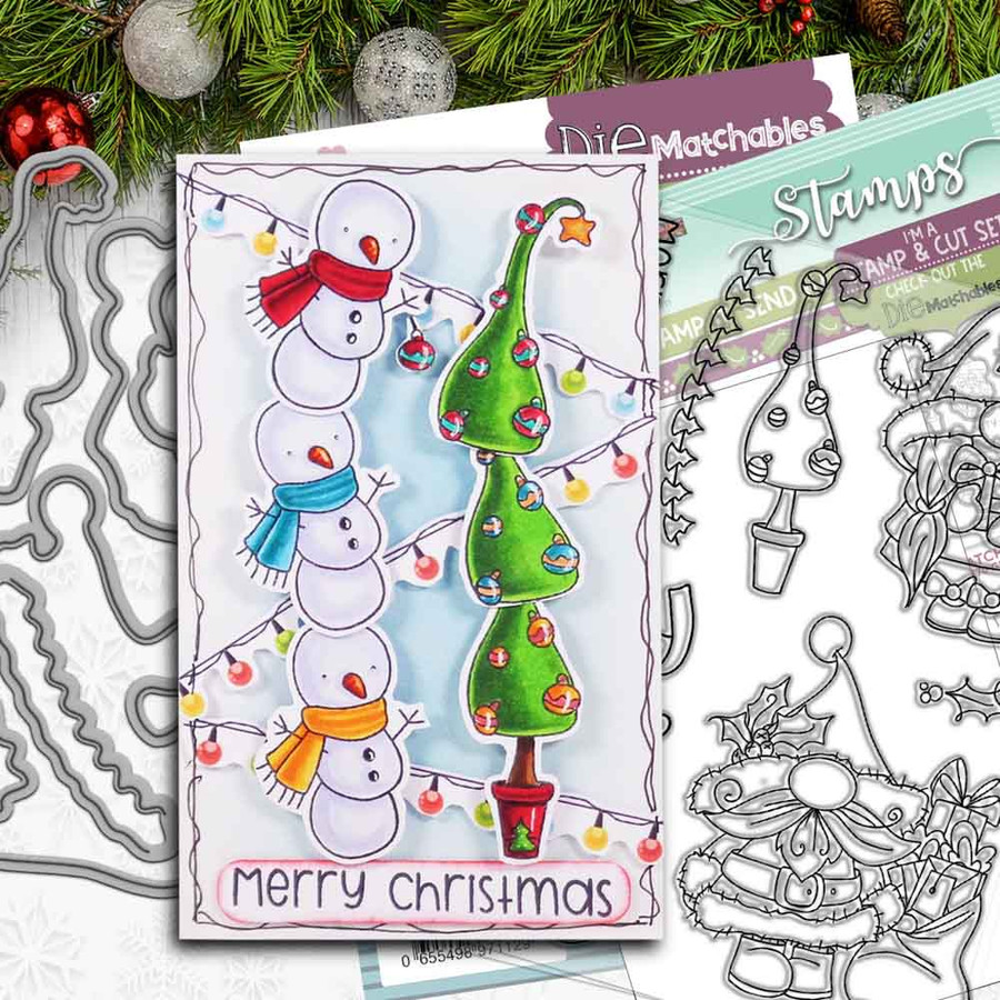 Gnome Christmas Joy Matchables Stamp set