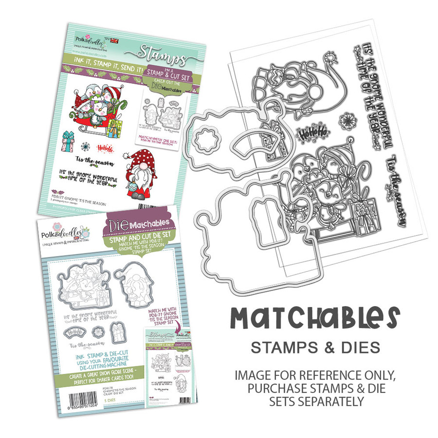 Gnome Tis the Season Matchables 4 x 6" Stamp set