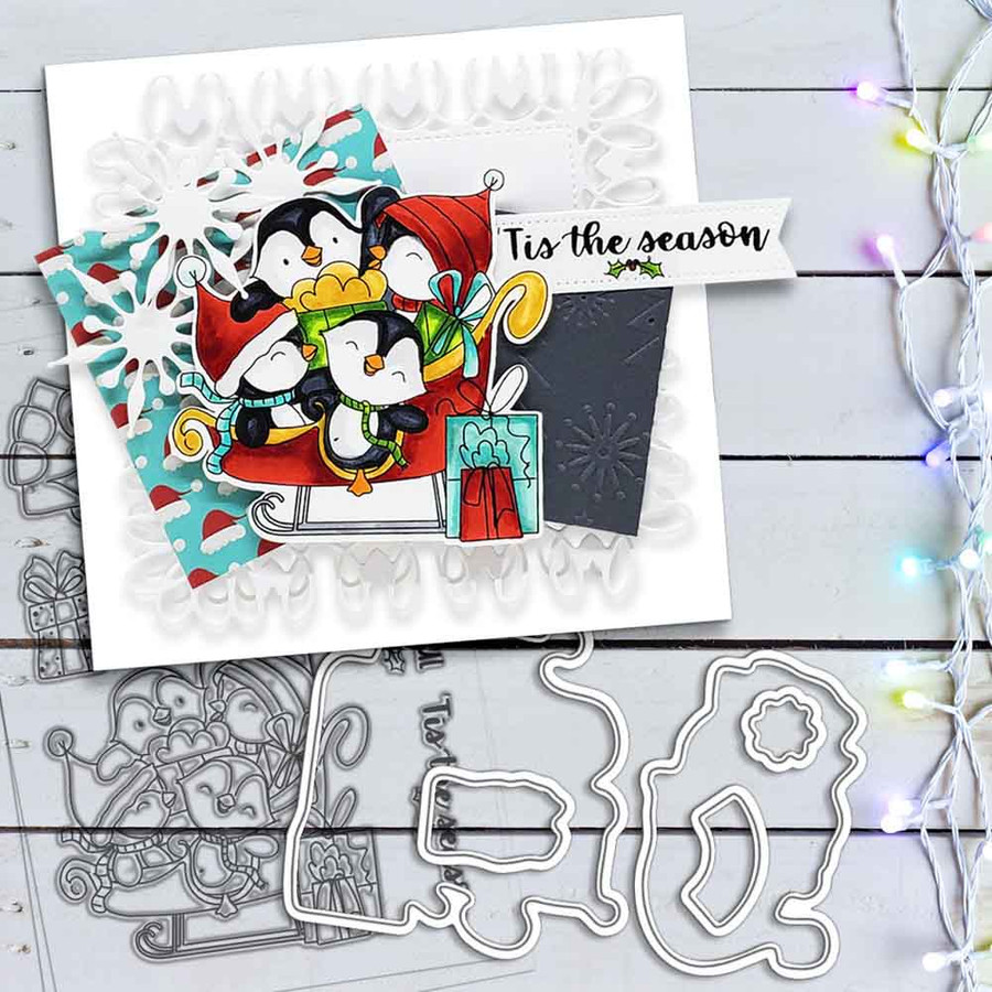 Gnome Tis the Season Matchables 4 x 6" Stamp set