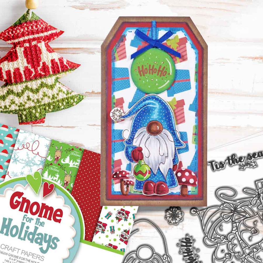 Gnome Tis the Season Matchables 4 x 6" Stamp set
