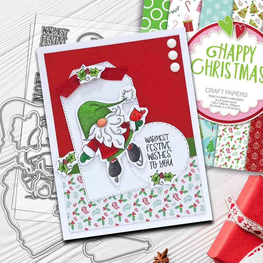 Gnome Let it Snow Matchables 4 x 6" Stamp set