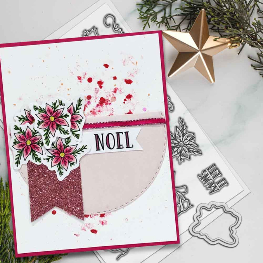 Gnome Let it Snow Matchables 4 x 6" Stamp set