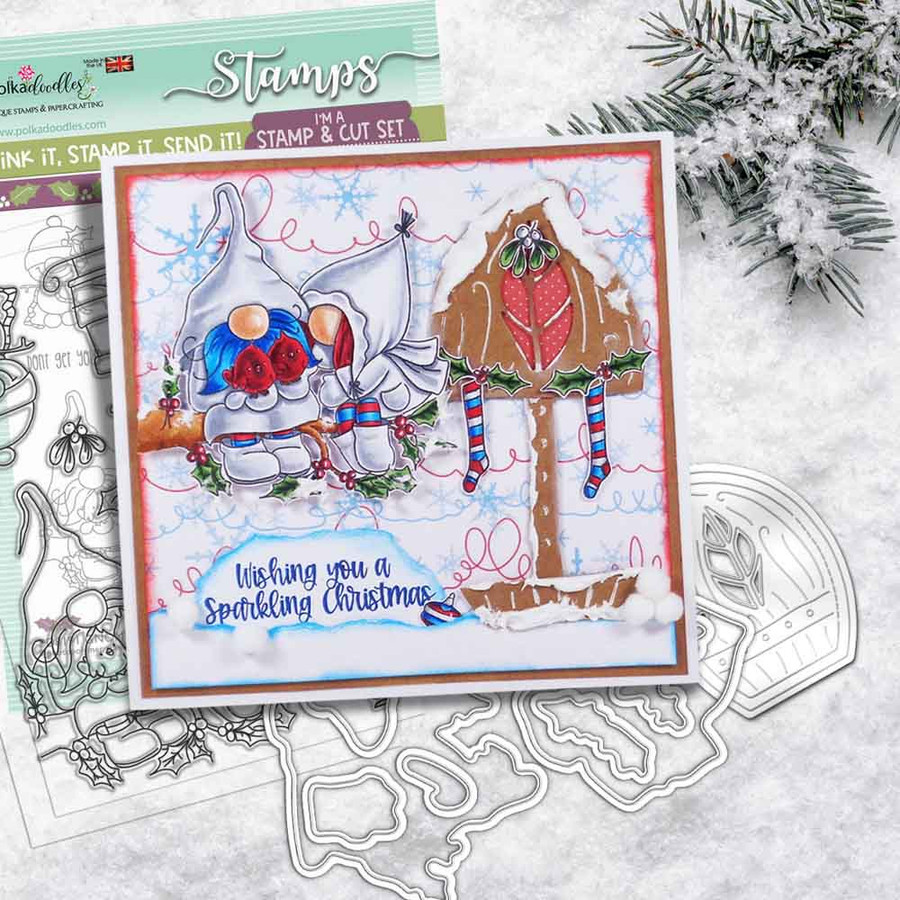 Gnome Tinsel in a Tangle Matchables 4 x 6" Stamp set