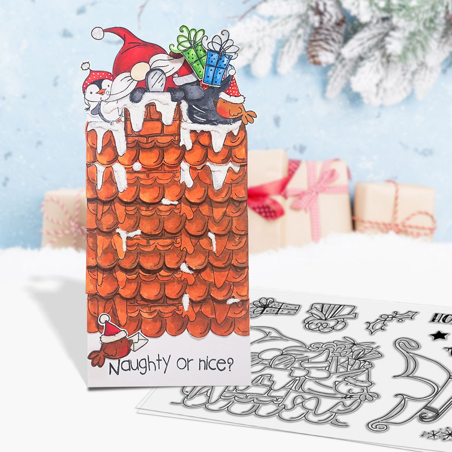 Gnome Naughty or Nice Matchables Stamp se