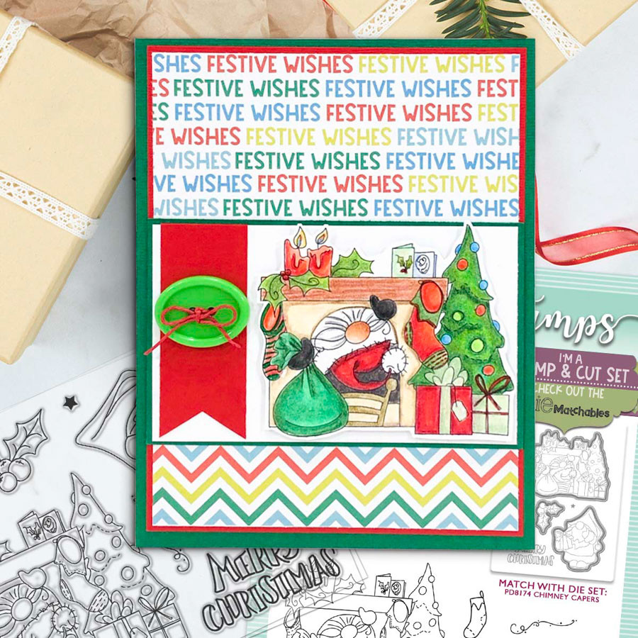Gnome Chimney Capers Matchables Stamp set (PD8173