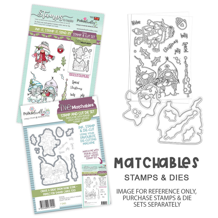 Gnome Jolly Holly Wishes Matchables Stamp set