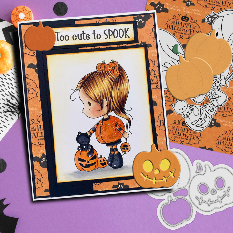 Boo Halloween Big Kahuna bundle - printable digital stamp downloads with free SVG /DXF files, papers and greetings