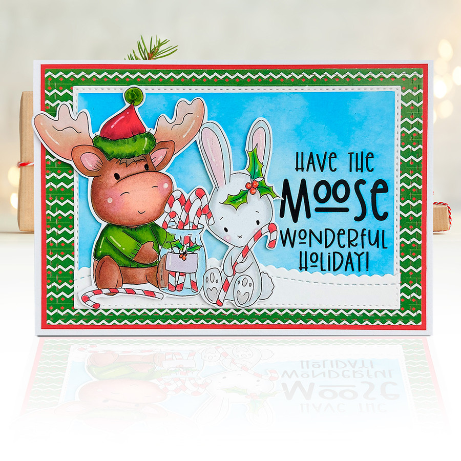 Sugar Hit (precoloured) Elvis Wesley Moose - printable craft digital stamp download with free SVG /DXF files