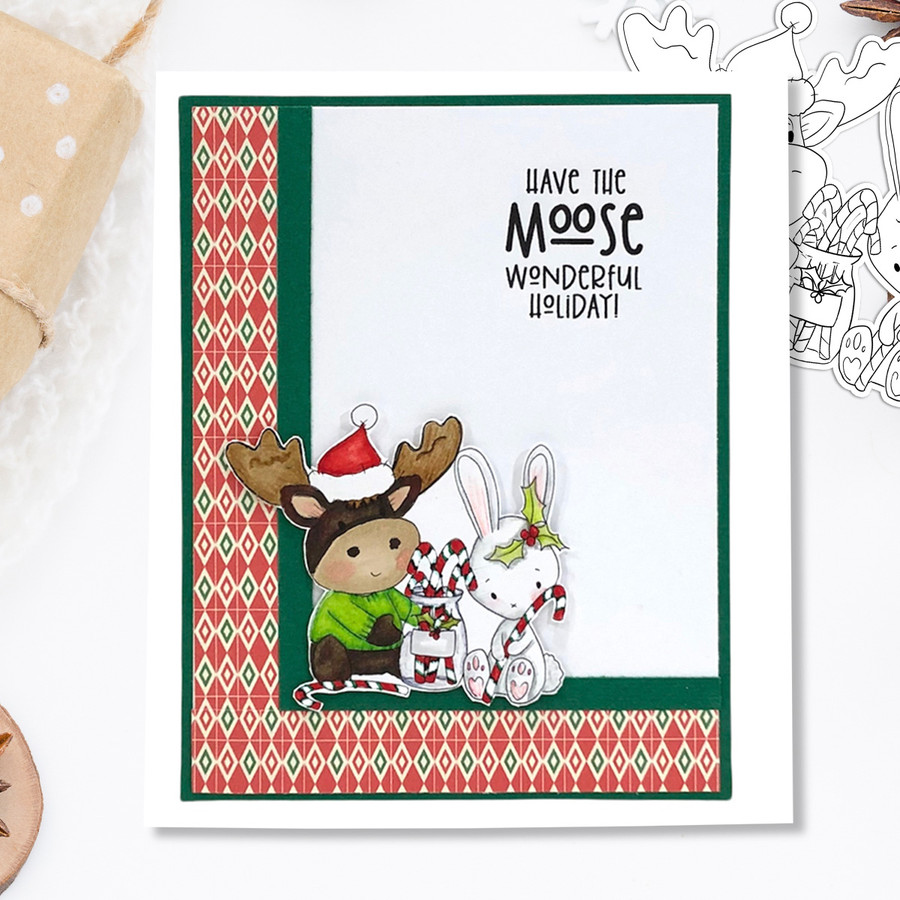 Sugar Hit Elvis Wesley Moose - printable craft digital stamp download with free SVG /DXF files