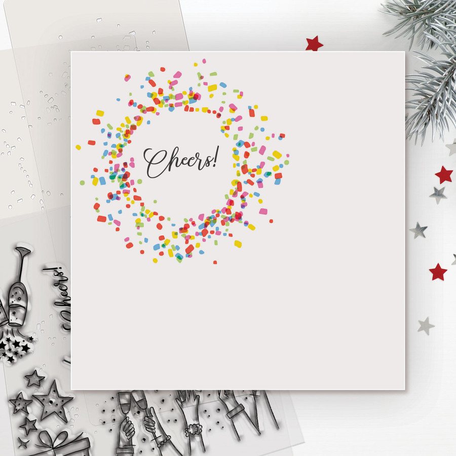 Confetti Layering Stencils - 2 pack