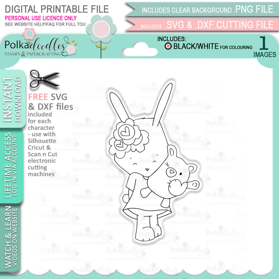 Want to Squeeze You - Love Always printable craft digital stamp download with free SVG /DXF files