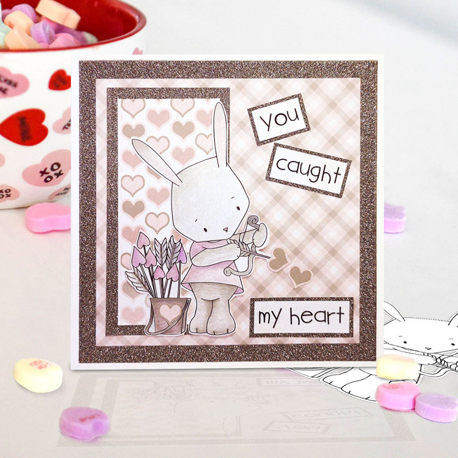 Cupid Love (precoloured) Love Always printable craft digital stamp download with free SVG /DXF files